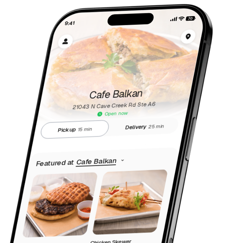 Cafe Balkan app preview